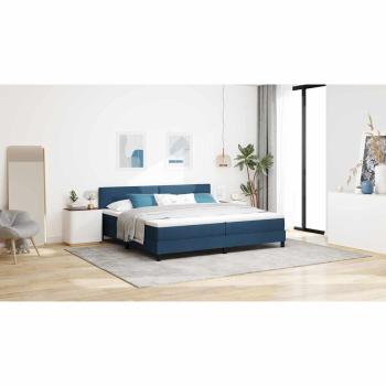 Boxspringbett mit Matratze Blau 200x200 cm Stoff