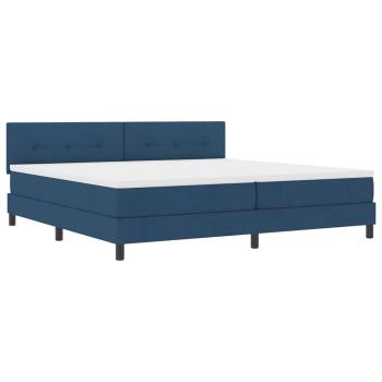 Boxspringbett mit Matratze Blau 200x200 cm Stoff