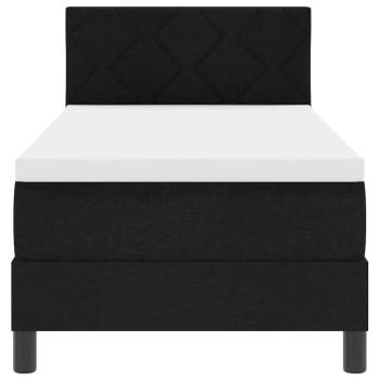 Boxspringbett mit Matratze Schwarz 80x200 cm Stoff