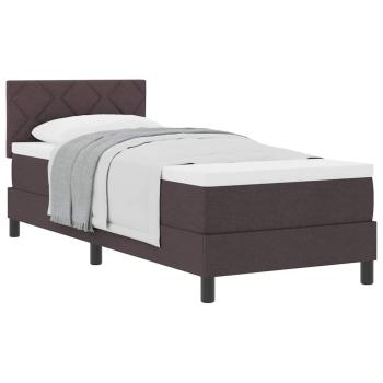 Boxspringbett mit Matratze Dunkelbraun 80x200 cm Stoff