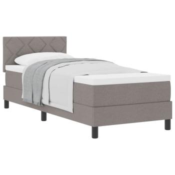 Boxspringbett mit Matratze Taupe 80x200 cm Stoff