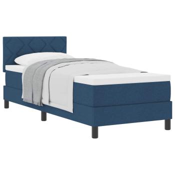 Boxspringbett mit Matratze Blau 80x200 cm Stoff