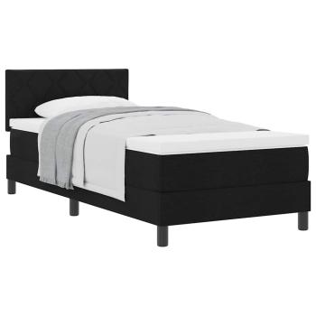Boxspringbett mit Matratze Schwarz 90x190 cm Stoff