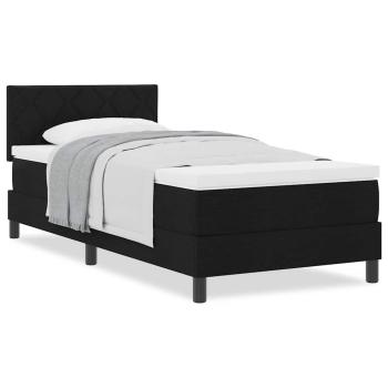 Boxspringbett mit Matratze Schwarz 90x190 cm Stoff