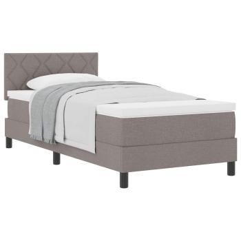 Boxspringbett mit Matratze Taupe 90x200 cm Stoff