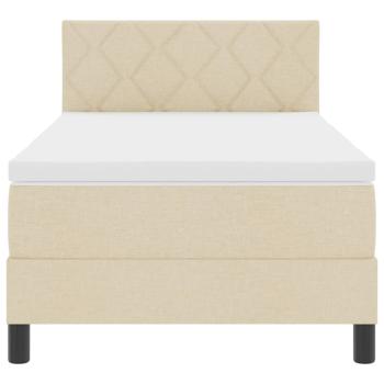 Boxspringbett mit Matratze Creme 90x200 cm Stoff