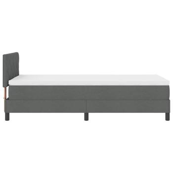 Boxspringbett mit Matratze Dunkelgrau 100x200 cm Stoff