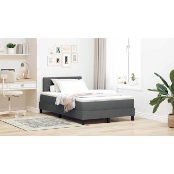 Boxspringbett mit Matratze Dunkelgrau 120x190 cm Stoff