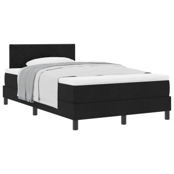 Boxspringbett mit Matratze Schwarz 120x190 cm Stoff