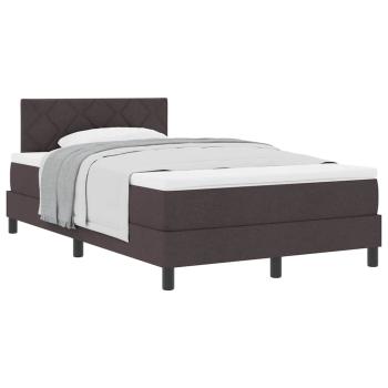 Boxspringbett mit Matratze Dunkelbraun 120x190 cm Stoff