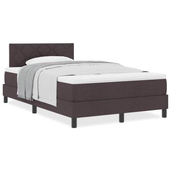 Boxspringbett mit Matratze Dunkelbraun 120x190 cm Stoff