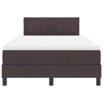 Boxspringbett mit Matratze Dunkelbraun 120x190 cm Stoff