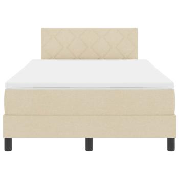 Boxspringbett mit Matratze Creme 120x190 cm Stoff