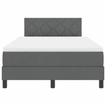 Boxspringbett mit Matratze Dunkelgrau 120x200 cm Stoff