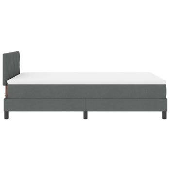 Boxspringbett mit Matratze Dunkelgrau 120x200 cm Stoff