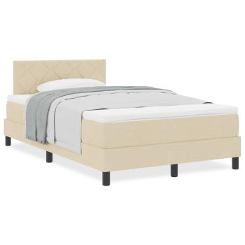 Boxspringbett mit Matratze Creme 120x200 cm Stoff