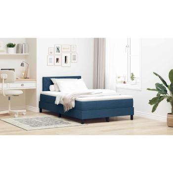 Boxspringbett mit Matratze Blau 120x200 cm Stoff