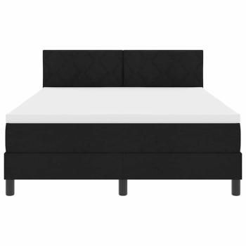 Boxspringbett mit Matratze Schwarz 140x190 cm Stoff