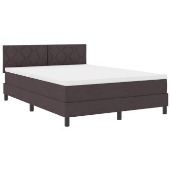 Boxspringbett mit Matratze Dunkelbraun 140x190 cm Stoff