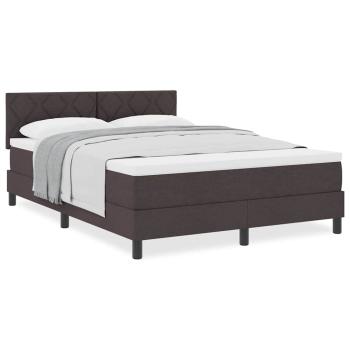 Boxspringbett mit Matratze Dunkelbraun 140x190 cm Stoff