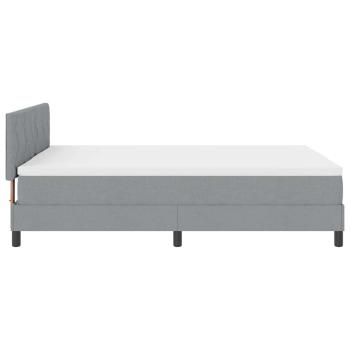Boxspringbett mit Matratze Hellgrau 140x200 cm Stoff