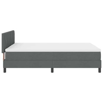 Boxspringbett mit Matratze Dunkelgrau 140x200 cm Stoff