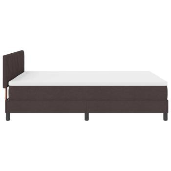 Boxspringbett mit Matratze Dunkelbraun 140x200 cm Stoff