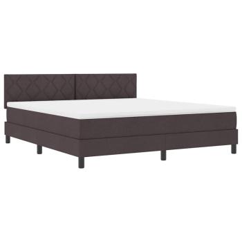 Boxspringbett mit Matratze Dunkelbraun 180x200 cm Stoff