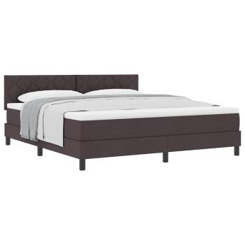 Boxspringbett mit Matratze Dunkelbraun 180x200 cm Stoff