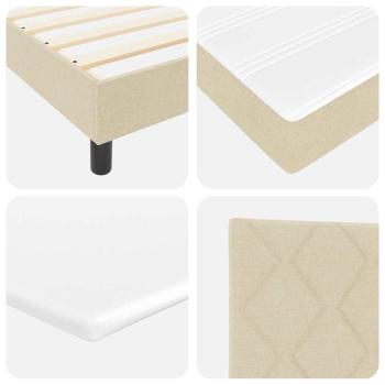 Boxspringbett mit Matratze Creme 180x200 cm Stoff