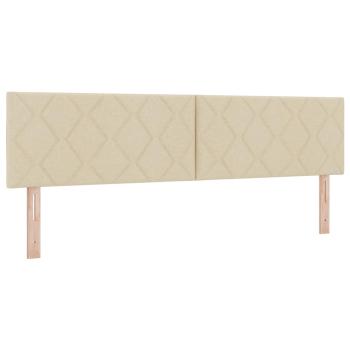 Boxspringbett mit Matratze Creme 180x200 cm Stoff