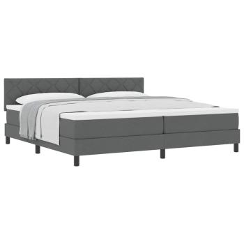 Boxspringbett mit Matratze Dunkelgrau 200x200 cm Stoff