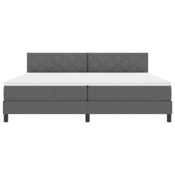 Boxspringbett mit Matratze Dunkelgrau 200x200 cm Stoff