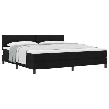 Boxspringbett mit Matratze Schwarz 200x200 cm Stoff