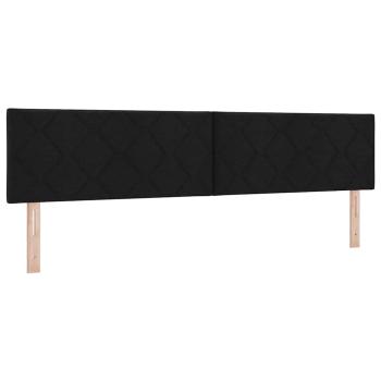 Boxspringbett mit Matratze Schwarz 200x200 cm Stoff