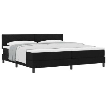 Boxspringbett mit Matratze Schwarz 200x200 cm Stoff