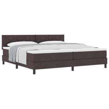 Boxspringbett mit Matratze Dunkelbraun 200x200 cm Stoff
