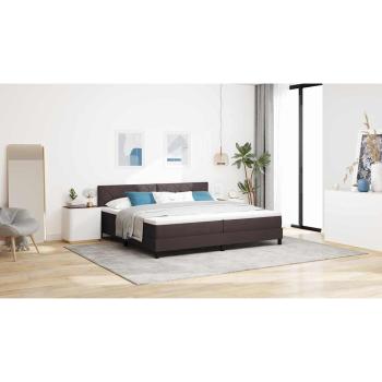 Boxspringbett mit Matratze Dunkelbraun 200x200 cm Stoff