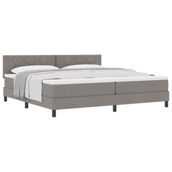 Boxspringbett mit Matratze Taupe 200x200 cm Stoff