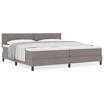 Boxspringbett mit Matratze Taupe 200x200 cm Stoff