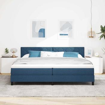 Boxspringbett mit Matratze Blau 200x200 cm Stoff