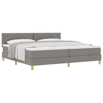 Boxspringbett mit Matratze Taupe 200x200 cm Stoff