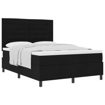 Boxspringbett mit Matratze Schwarz 160 x 200 cm Stoff