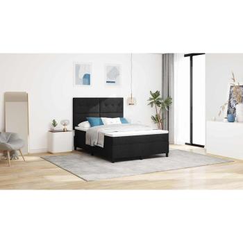 Boxspringbett mit Matratze Schwarz 140x190 cm Stoff