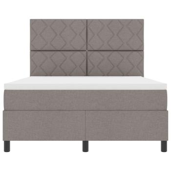 Boxspringbett mit Matratze Taupe 160x200 cm Stoff