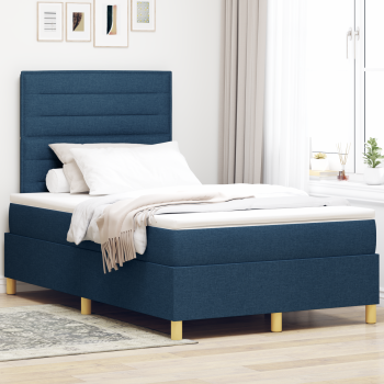 Boxspringbett mit Matratze Blau Small Double Stoff