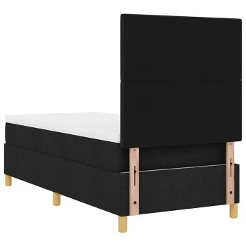 Boxspringbett mit Matratze Schwarz 100x200 cm Stoff