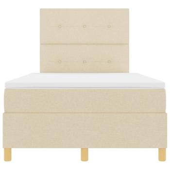 Boxspringbett mit Matratze Creme 120x200 cm Stoff