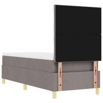 Boxspringbett mit Matratze Taupe 80x200 cm Stoff