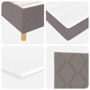 Boxspringbett mit Matratze Taupe 80x200 cm Stoff